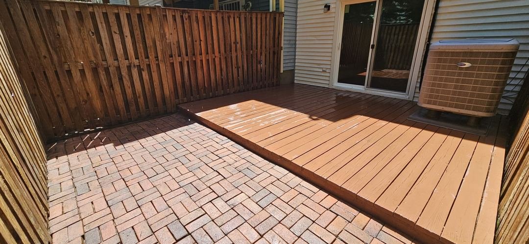 Deck after cleaning and staining
